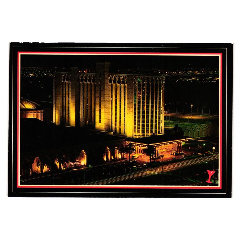 Vintage Postcard Las Vegas Nights KLV-30 Aladdin Hotel Country Club Casino Vacat